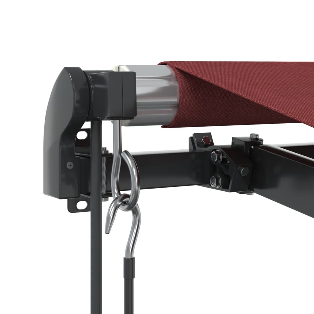 Tenda na automatsko uvlačenje s LED svjetlima bordo 400x350 cm