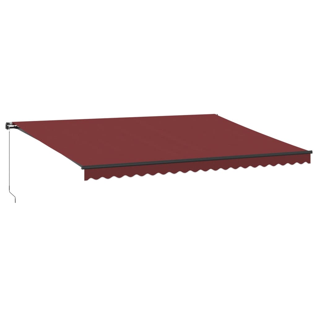 Tenda na ručno uvlačenje s LED svjetlima bordo 500 x 350 cm