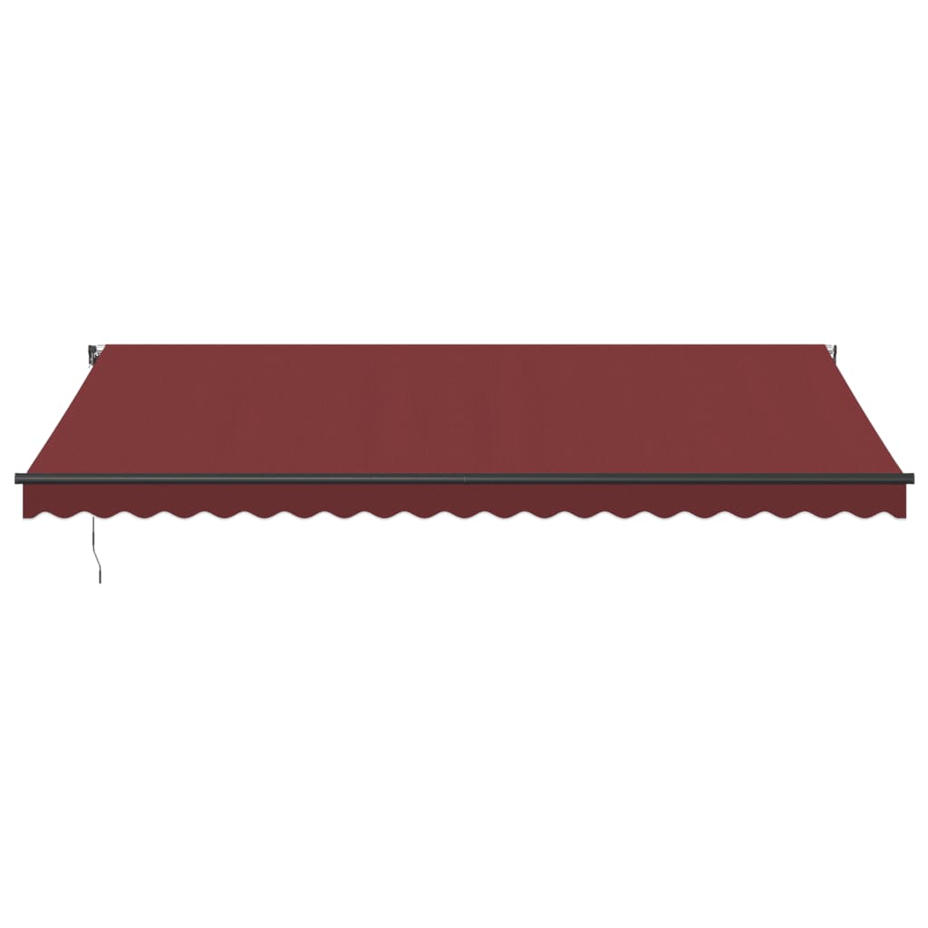 Tenda na ručno uvlačenje s LED svjetlima bordo 500 x 350 cm