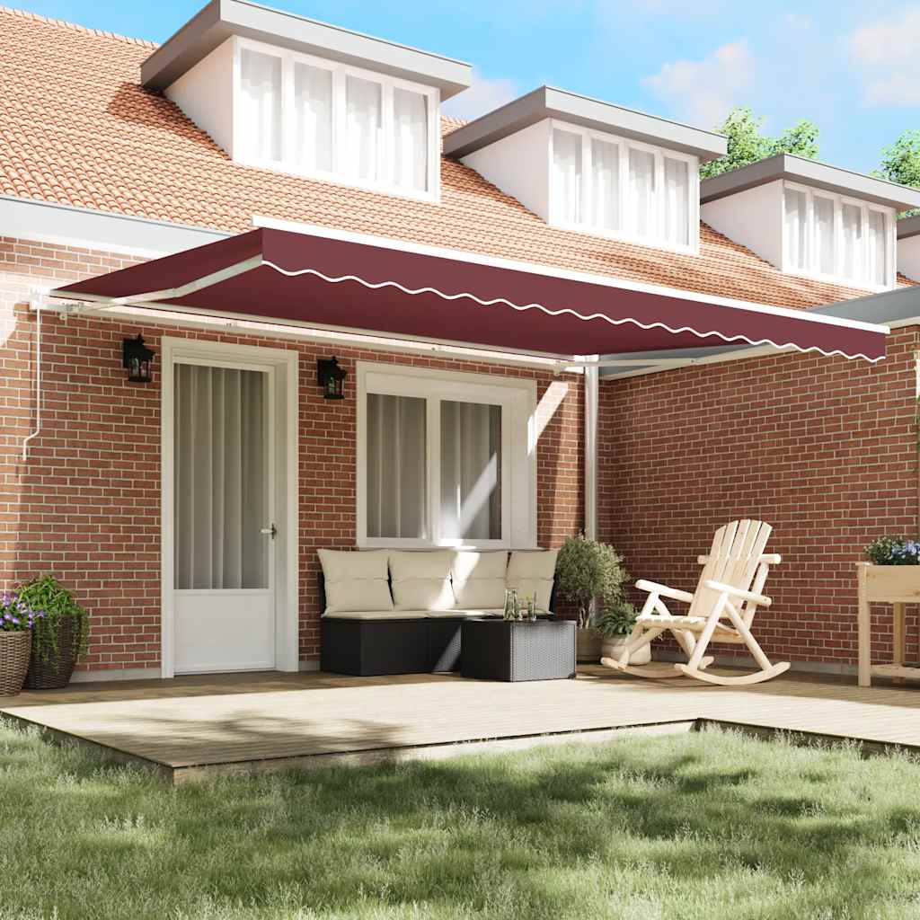 Tenda na ručno uvlačenje bordo 450 x 300 cm