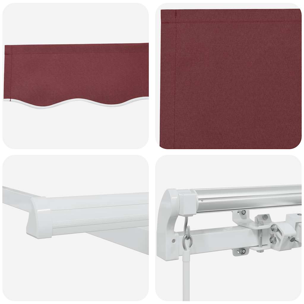 Tenda na ručno uvlačenje bordo 400 x 300 cm