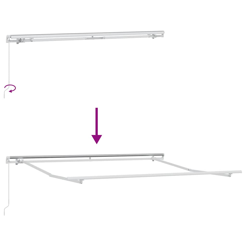 Tenda na ručno uvlačenje bordo 300 x 250 cm