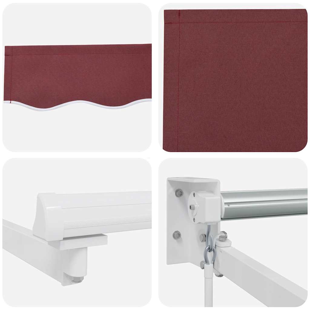 Tenda na ručno uvlačenje bordo 400 x 300 cm