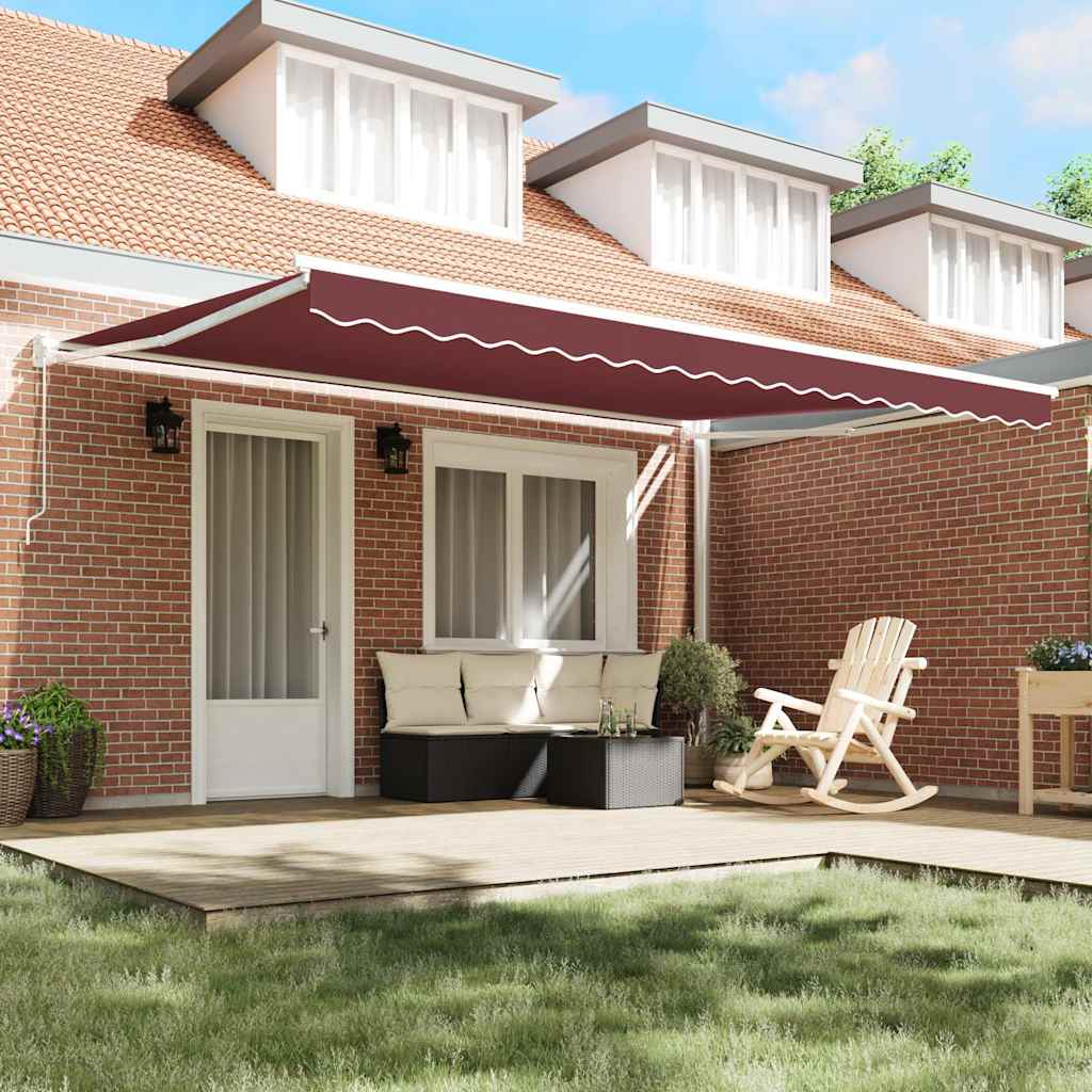 Tenda na ručno uvlačenje bordo 450 x 300 cm