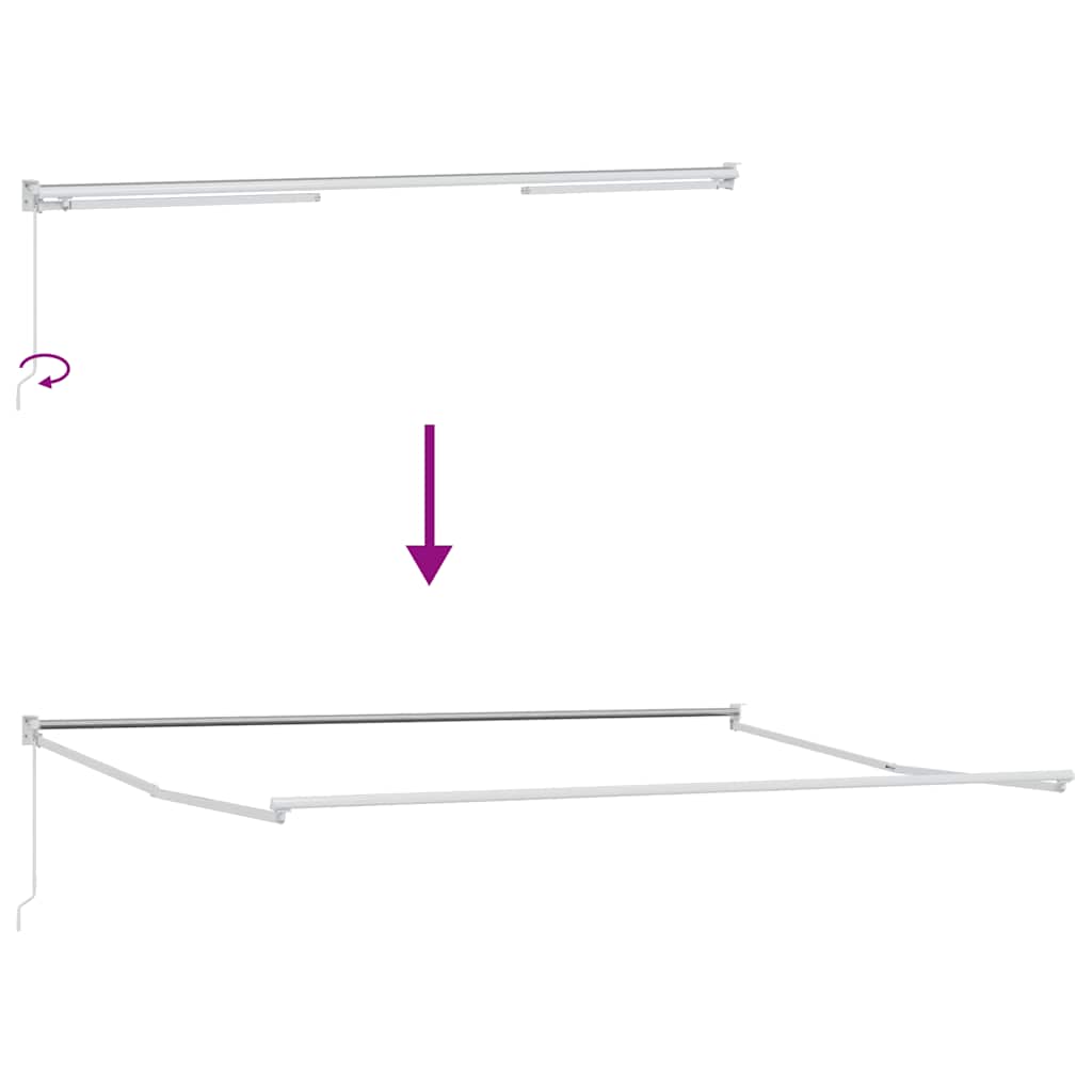 Tenda na ručno uvlačenje bordo 450 x 300 cm