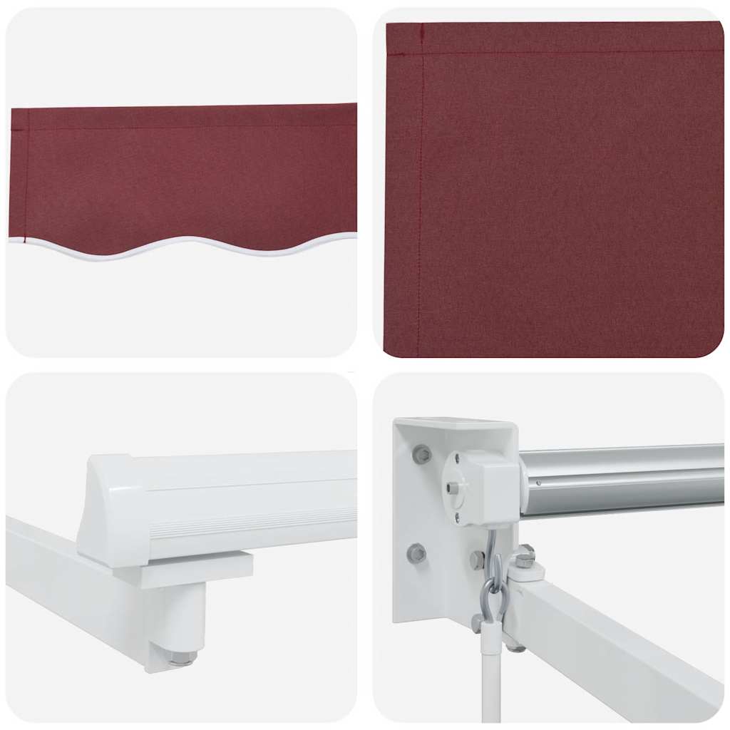 Tenda na ručno uvlačenje bordo 450 x 300 cm
