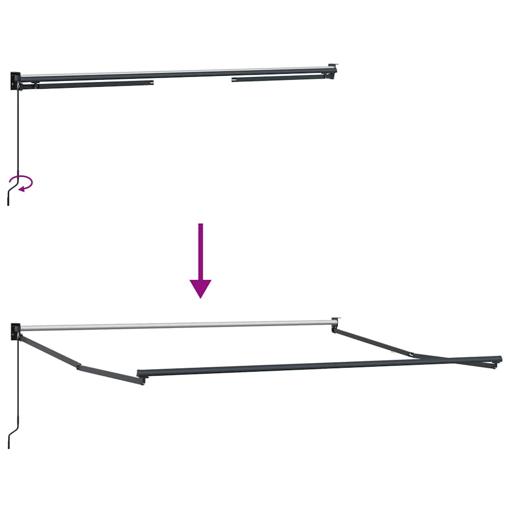 Tenda na ručno uvlačenje bordo 300 x 250 cm