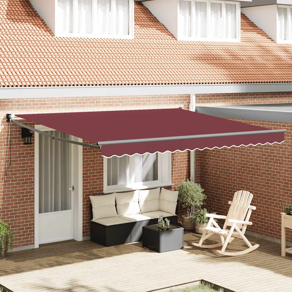 Tenda na ručno uvlačenje bordo 400 x 300 cm