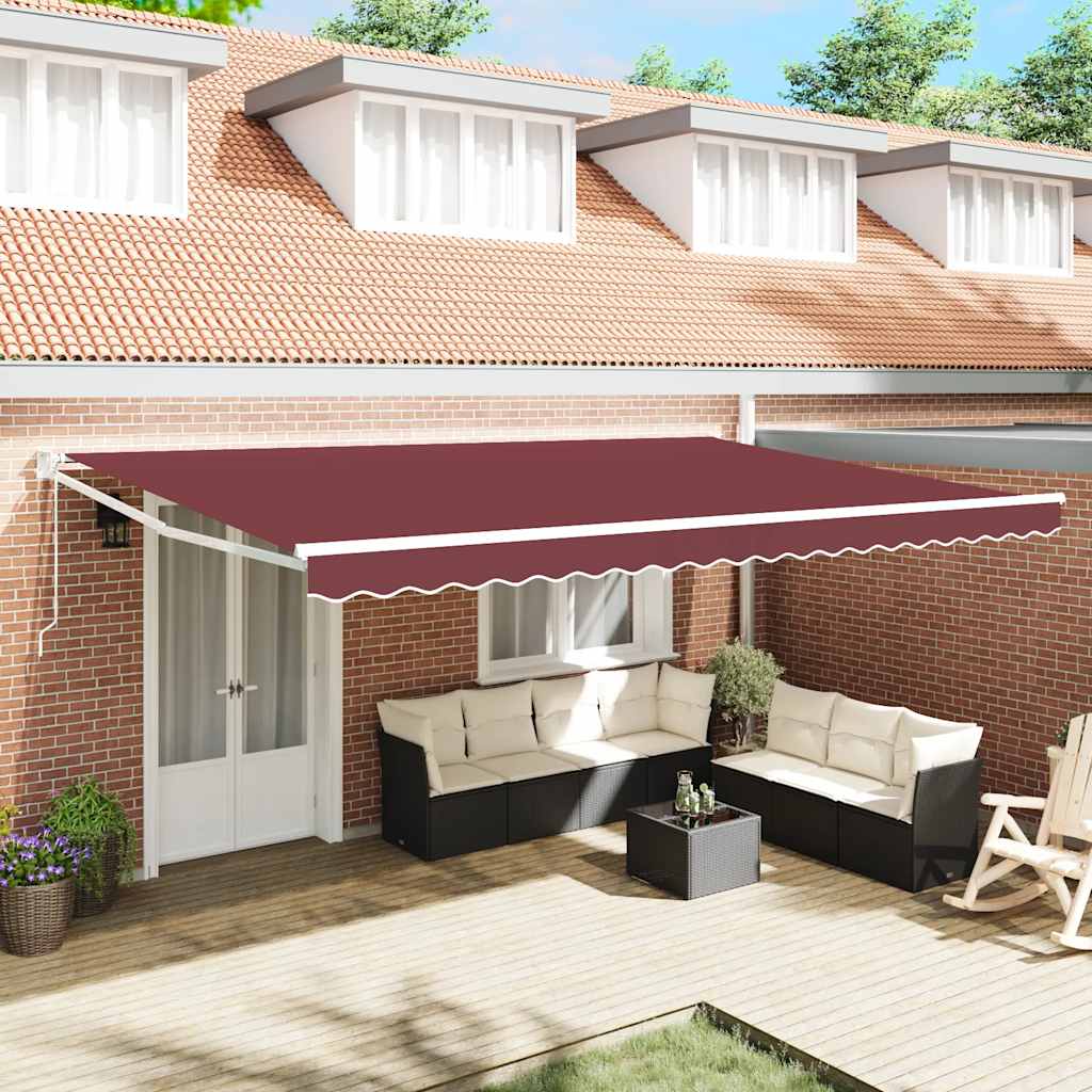 Tenda na automatsko uvlačenje bordo 500 x 300 cm