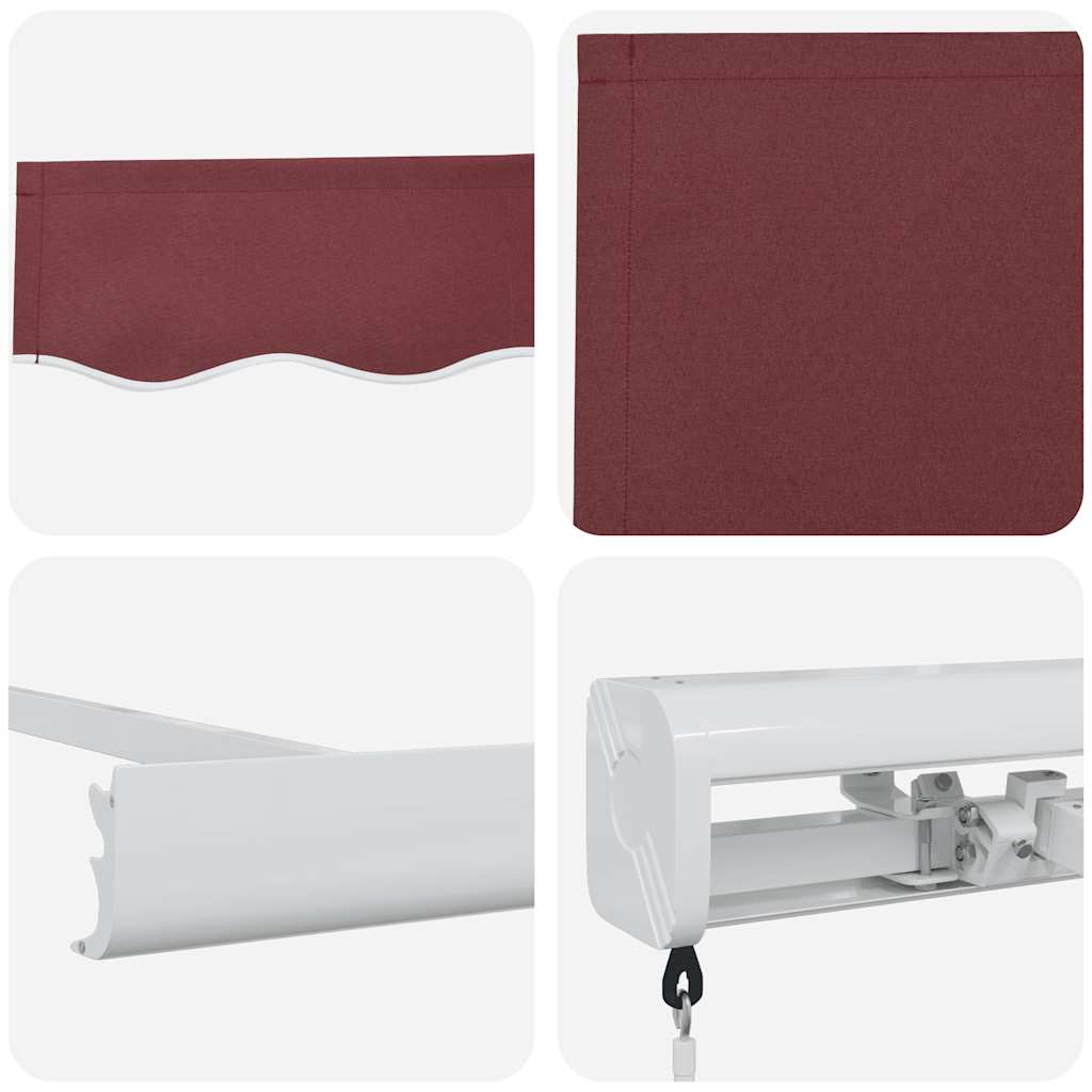 Tenda na ručno uvlačenje bordo 450 x 300 cm