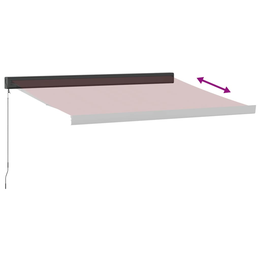 Tenda na ručno uvlačenje bordo 350 x 250 cm