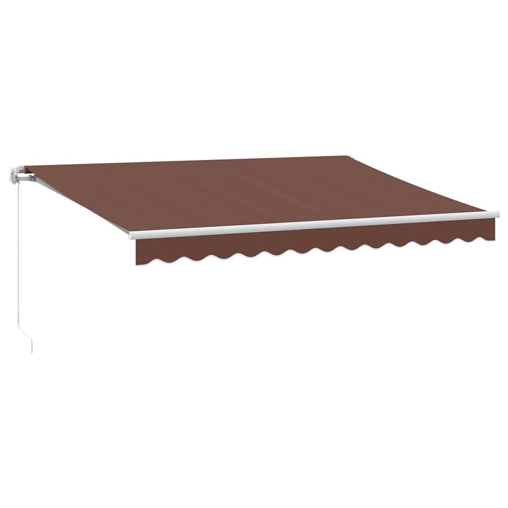 Tenda na ručno uvlačenje s LED smeđa 350 x 250 cm
