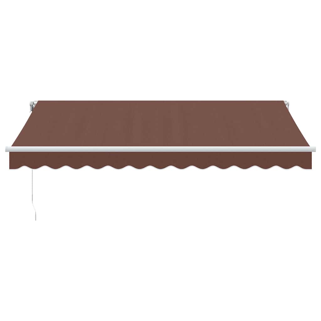 Tenda na ručno uvlačenje s LED smeđa 350 x 250 cm