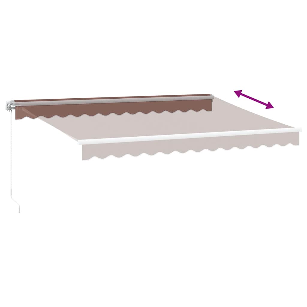 Tenda na ručno uvlačenje s LED smeđa 350 x 250 cm