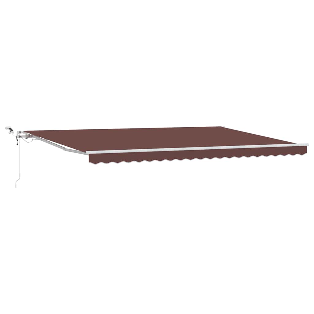 Tenda na automatsko uvlačenje s LED smeđa 500x300 cm