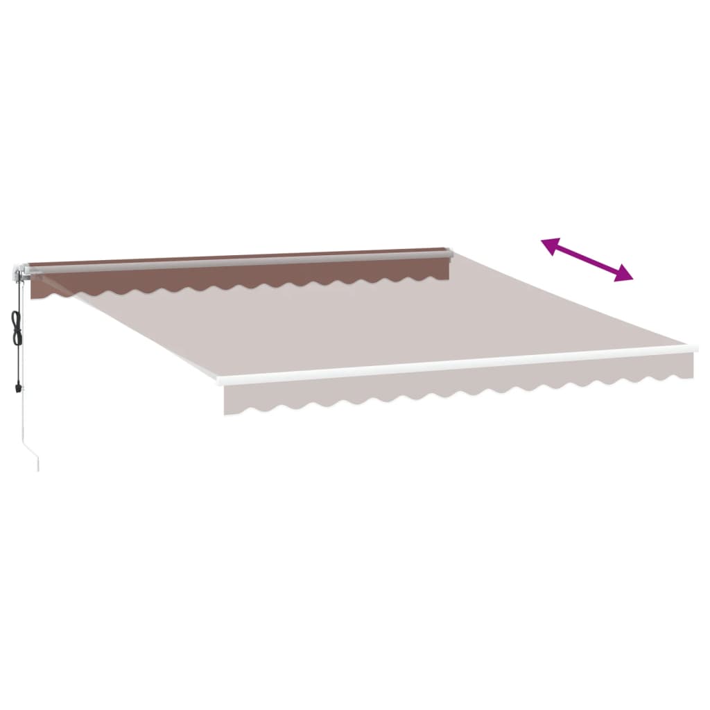 Tenda na automatsko uvlačenje smeđa 400 x 350 cm