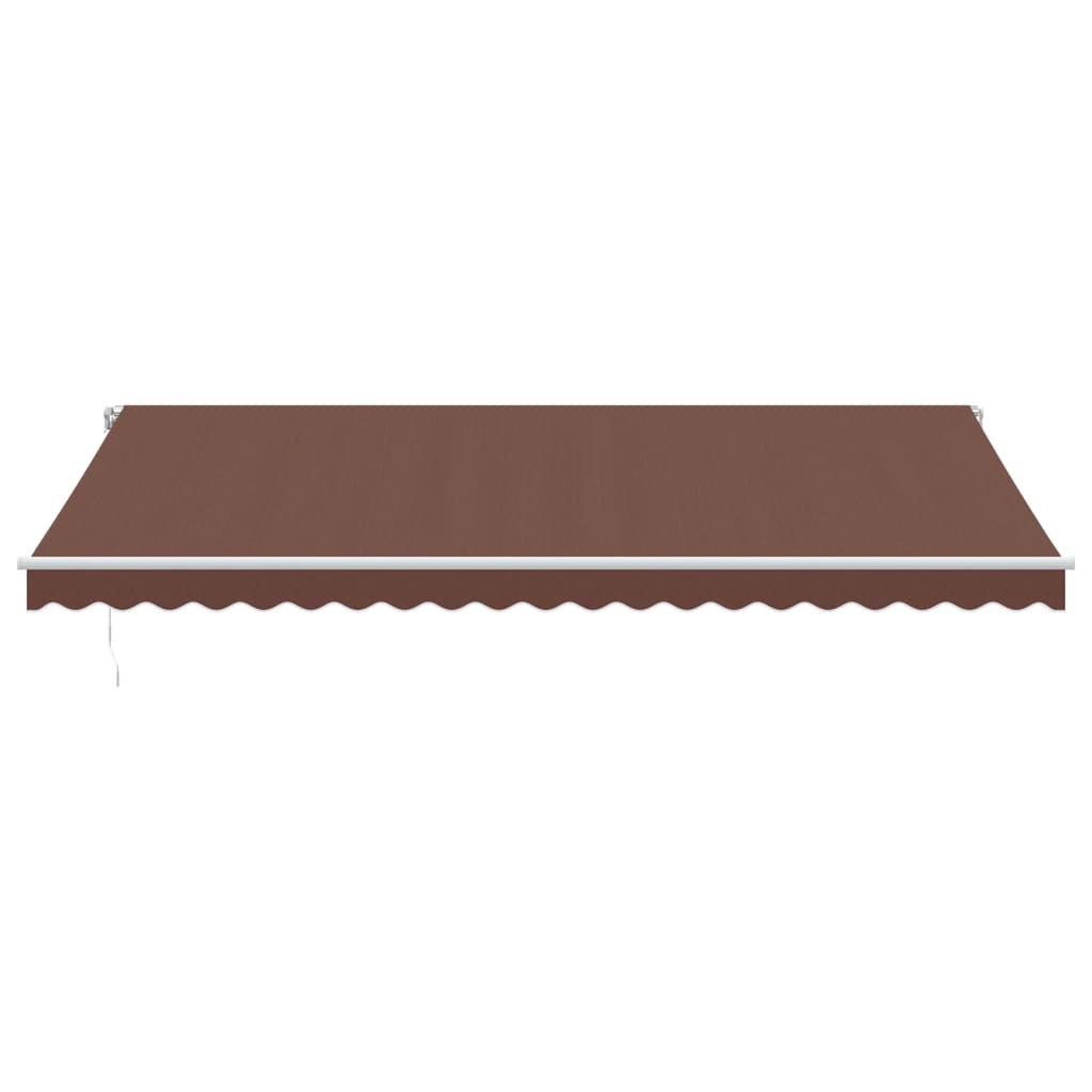 Tenda na ručno uvlačenje s LED smeđa 500 x 350 cm