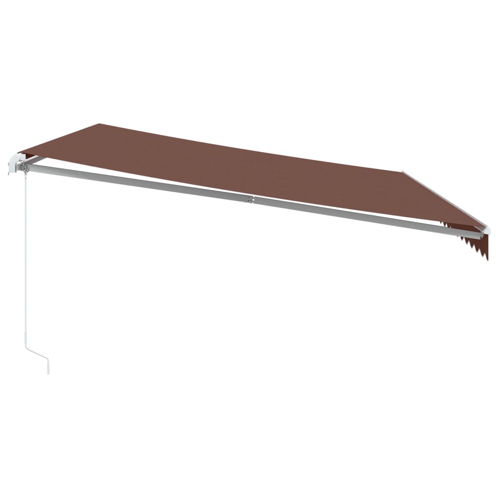 Tenda na ručno uvlačenje s LED smeđa 500 x 350 cm