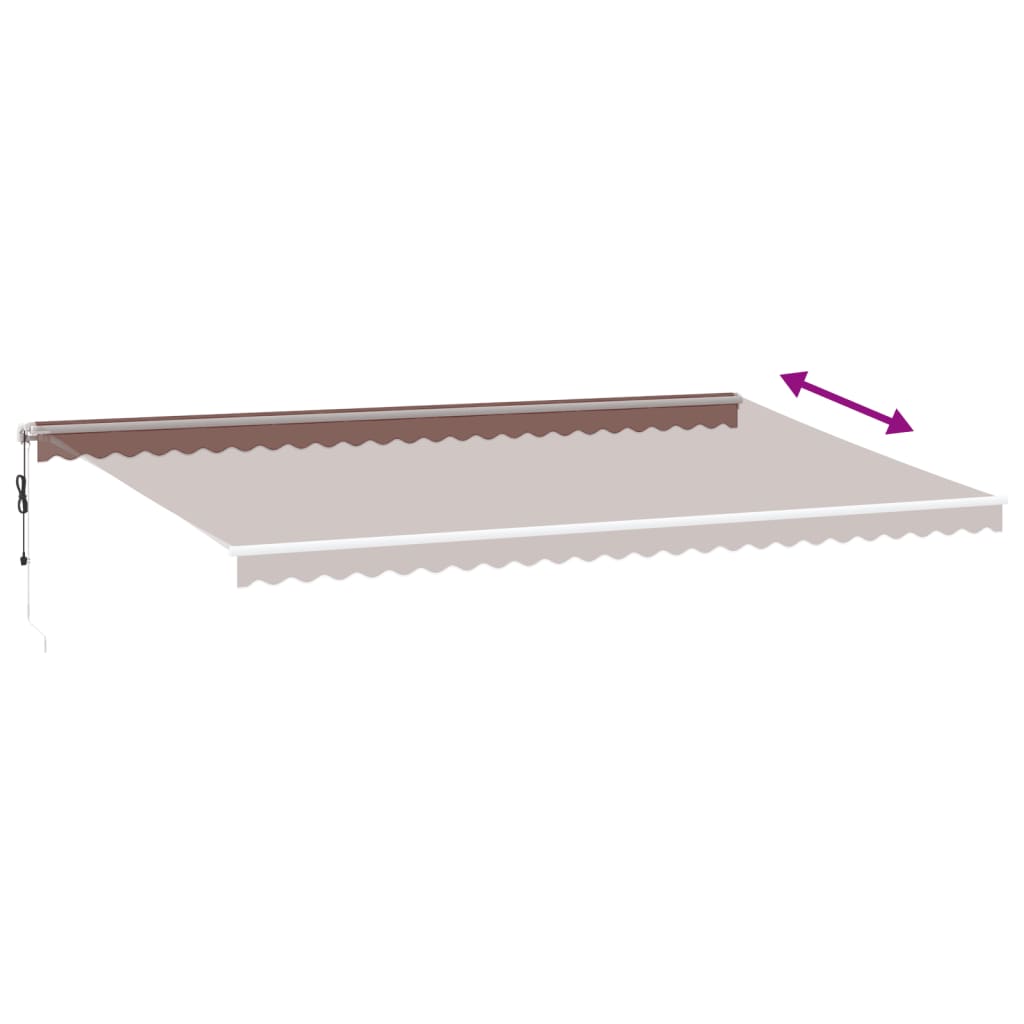 Tenda na automatsko uvlačenje s LED smeđa 600 x 350 cm