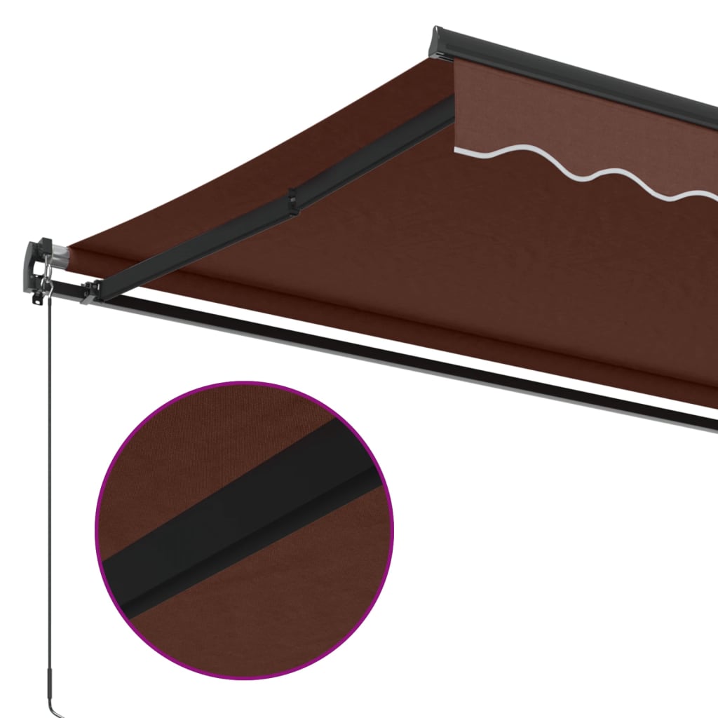 Tenda na ručno uvlačenje smeđa 500 x 350 cm
