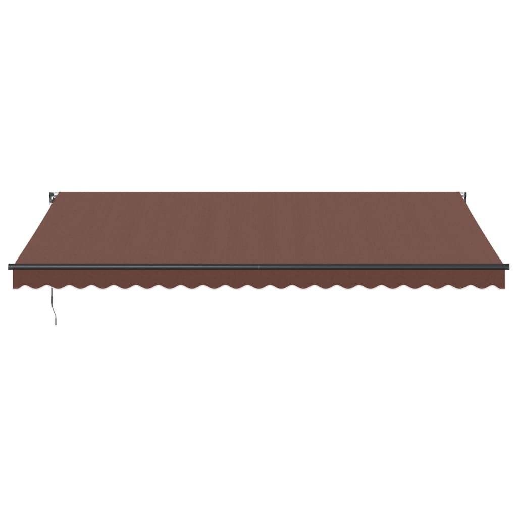 Tenda na ručno uvlačenje s LED smeđa 500 x 350 cm