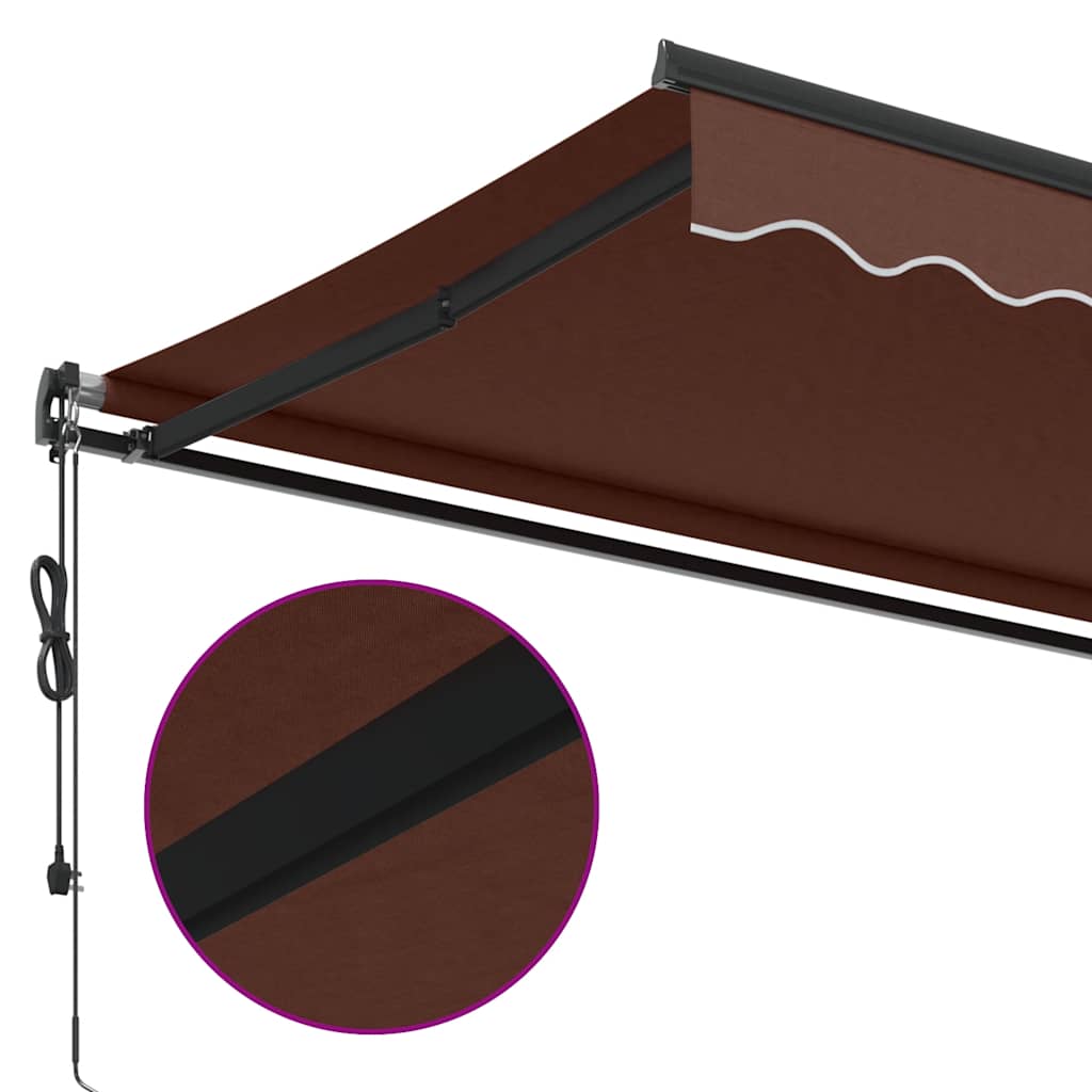 Tenda na automatsko uvlačenje smeđa 600 x 350 cm
