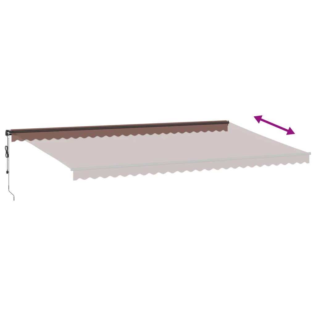 Tenda na automatsko uvlačenje s LED smeđa 600 x 350 cm