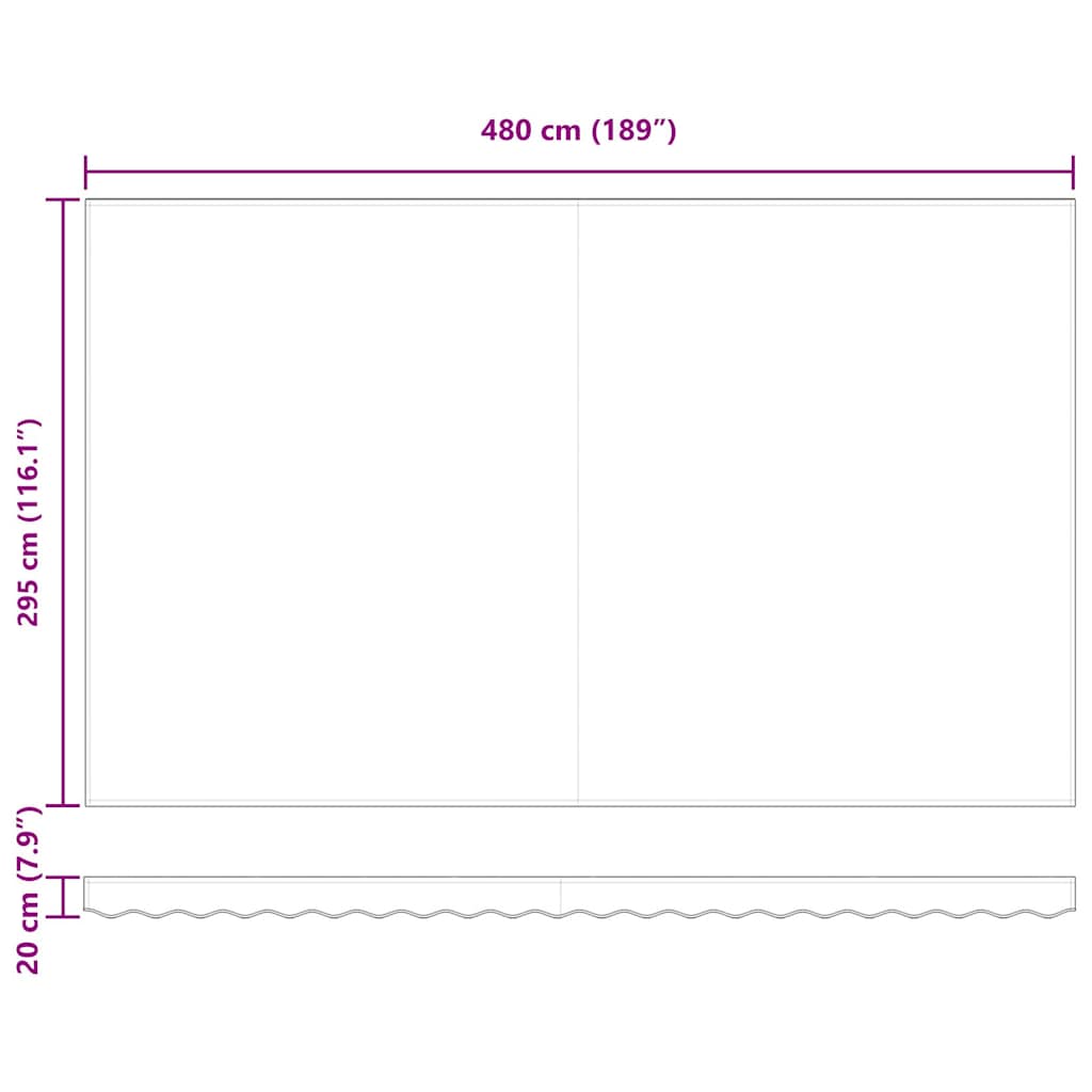 Tenda na ručno uvlačenje smeđa 500 x 300 cm
