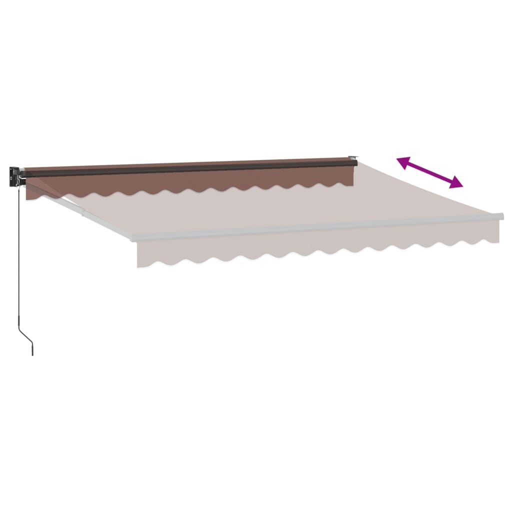 Tenda na ručno uvlačenje smeđa 350 x 250 cm