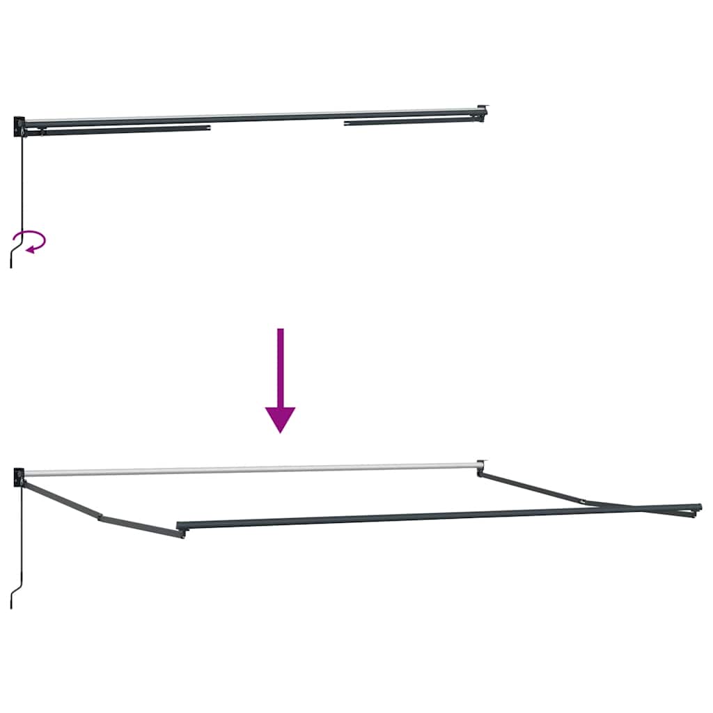 Tenda na ručno uvlačenje smeđa 400 x 300 cm