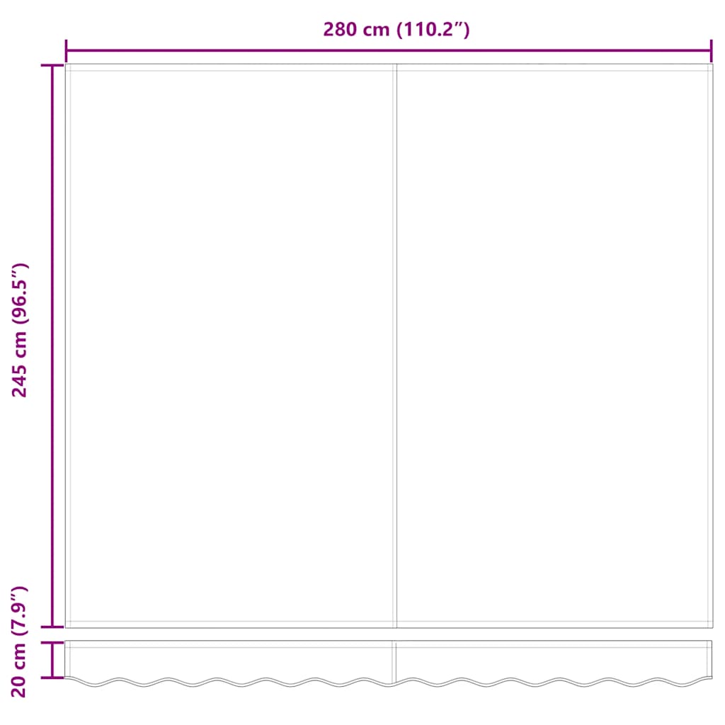 Tenda na automatsko uvlačenje smeđa 300 x 250 cm