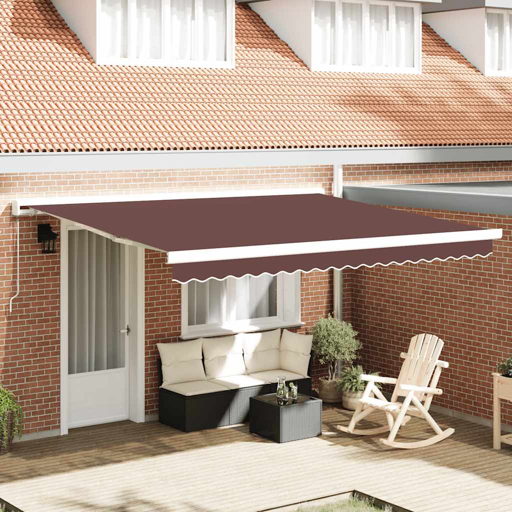 Tenda na ručno uvlačenje smeđa 400 x 300 cm