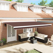 Tenda na ručno uvlačenje smeđa 500 x 300 cm