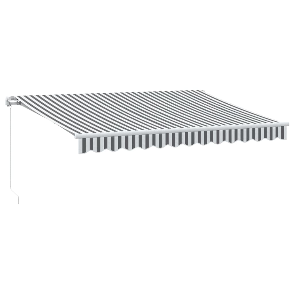 Tenda na ručno uvlačenje s LED antracit i bijela 350 x 250 cm