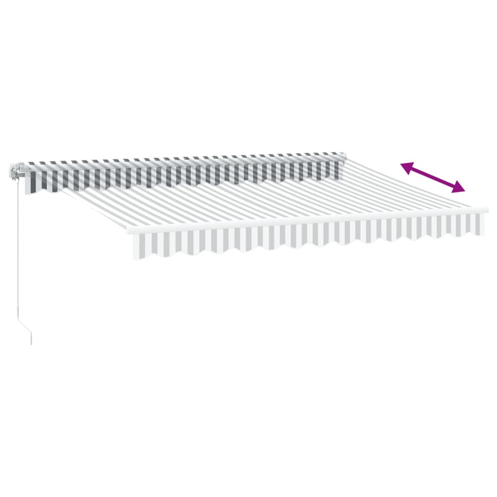 Tenda na ručno uvlačenje s LED antracit i bijela 350 x 250 cm