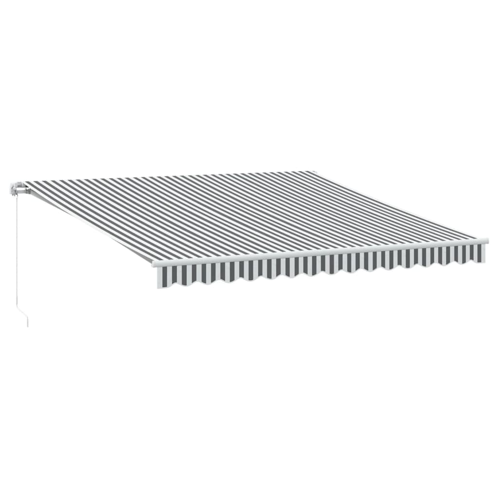Tenda na ručno uvlačenje s LED antracit i bijela 400 x 350 cm