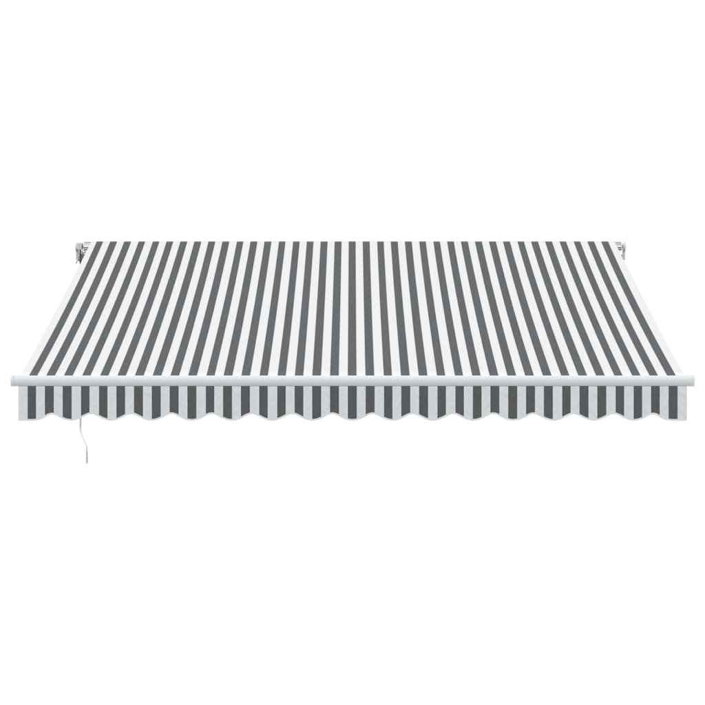 Tenda na ručno uvlačenje s LED antracit i bijela 400 x 350 cm