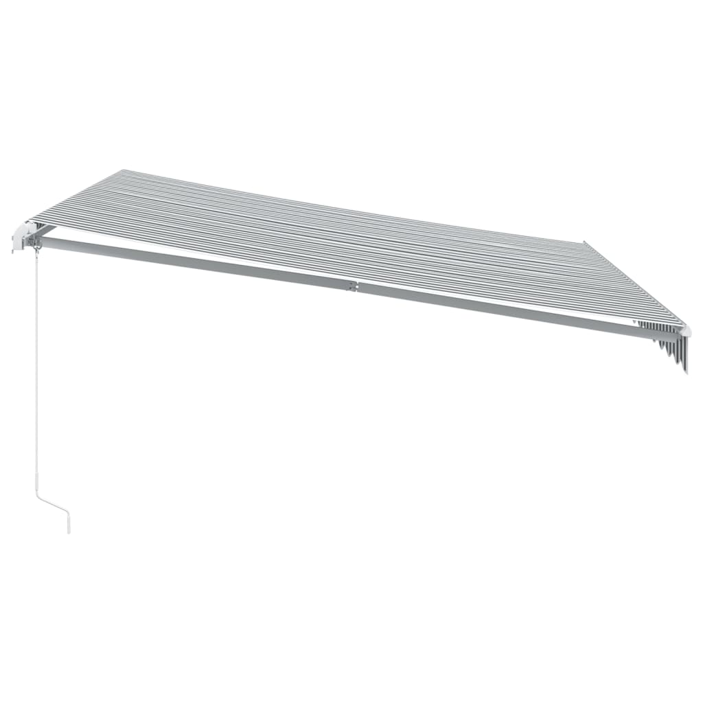 Tenda na ručno uvlačenje s LED antracit i bijela 400 x 350 cm