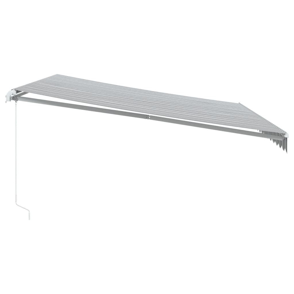Tenda na ručno uvlačenje s LED antracit i bijela 450 x 350 cm