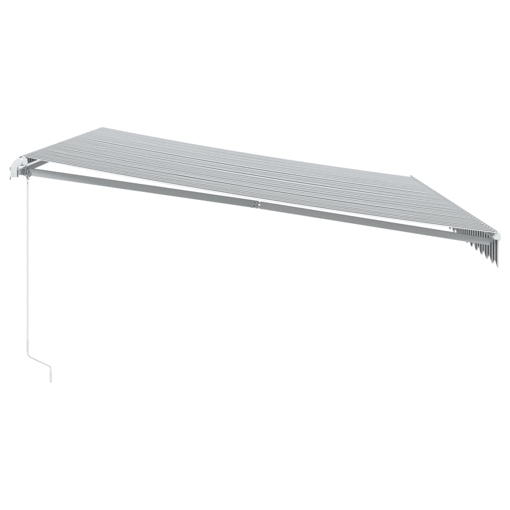 Tenda na ručno uvlačenje antracit i bijela 500 x 350 cm