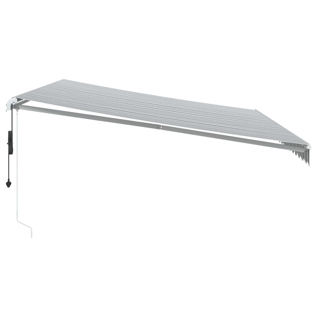 Tenda na automatsko uvlačenje antracit i bijela 500 x 350 cm