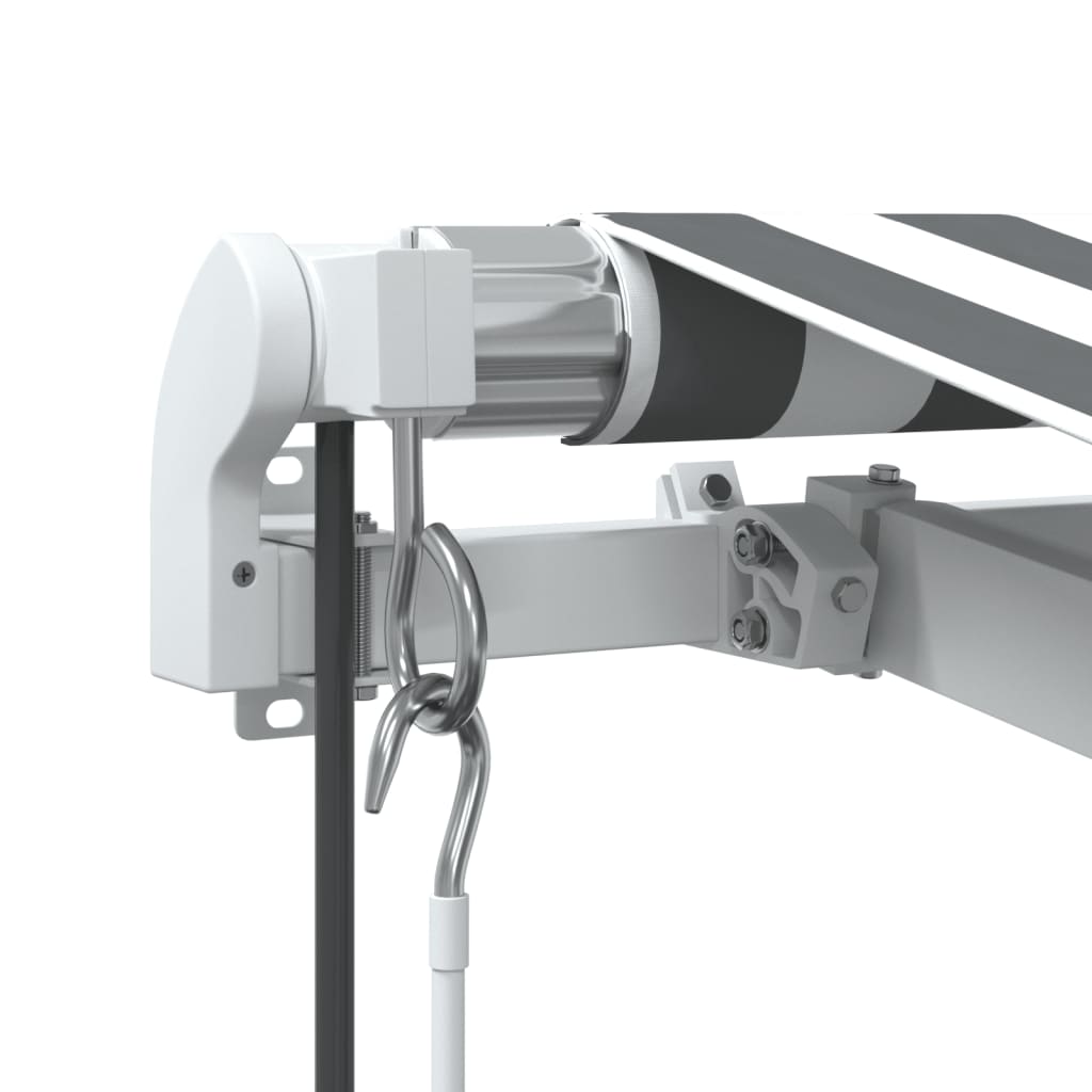 Tenda na automatsko uvlačenje antracit i bijela 500 x 350 cm