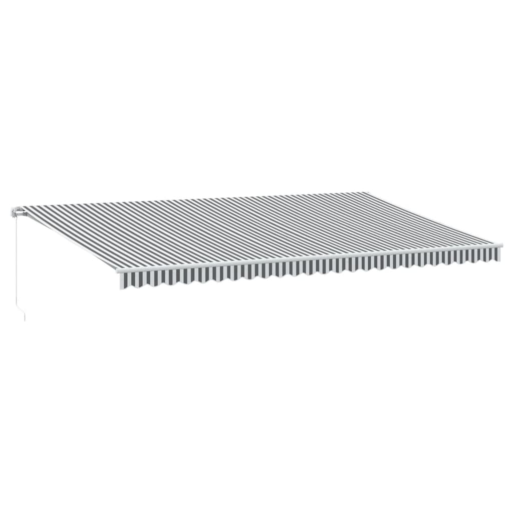 Tenda na ručno uvlačenje antracit i bijela 600 x 350 cm