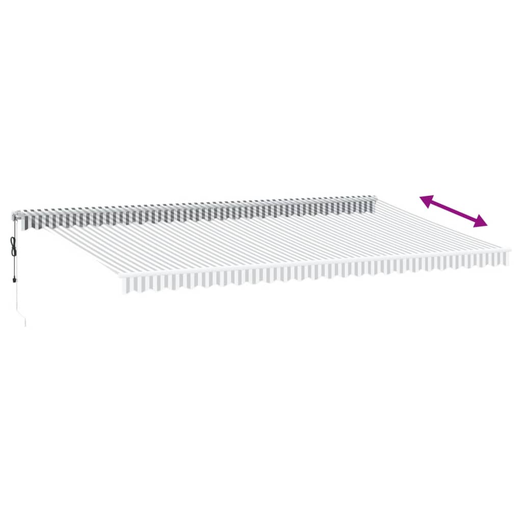 Tenda na automatsko uvlačenje LED antracit i bijela 600x350 cm