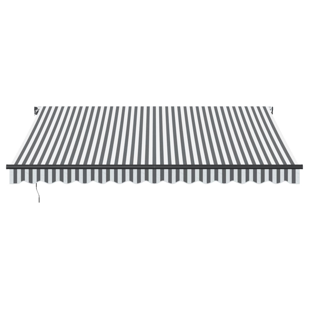 Tenda na ručno uvlačenje s LED antracit i bijela 400x350 cm