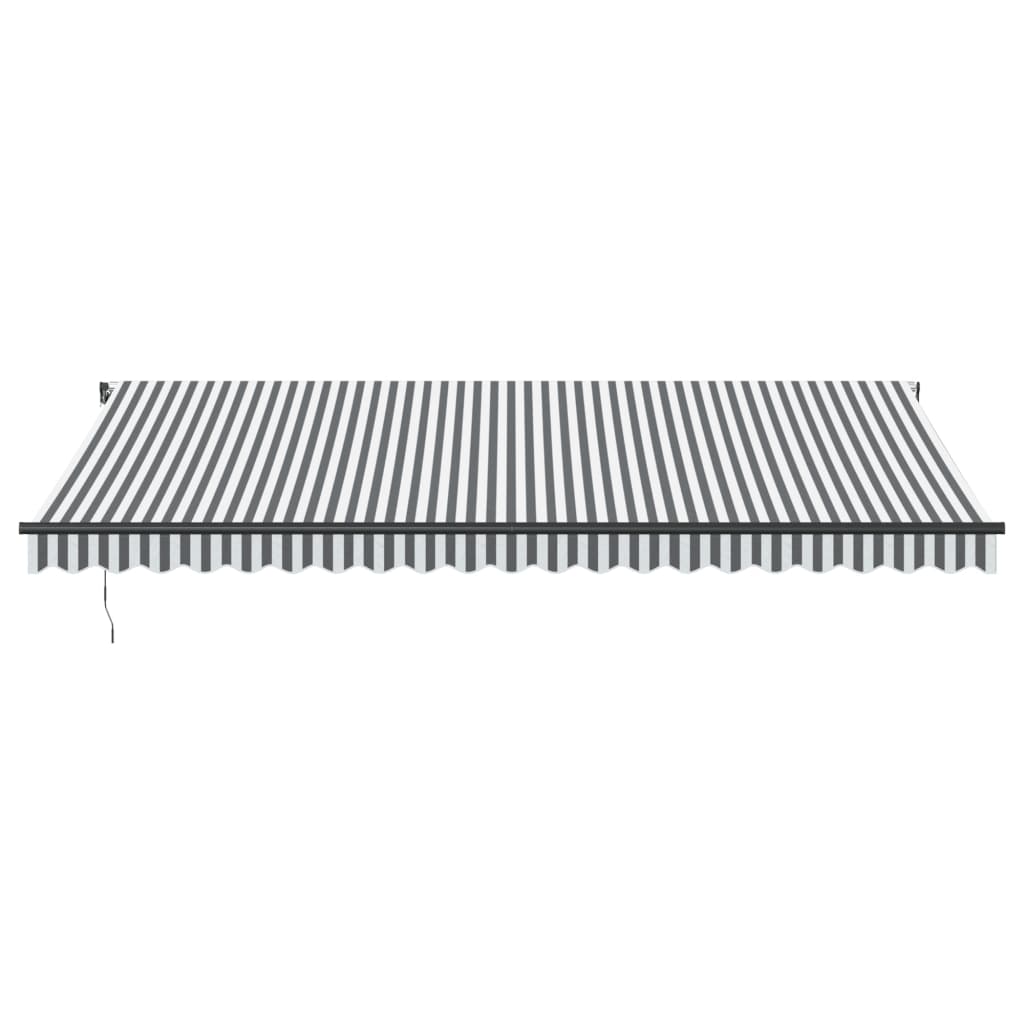 Tenda na automatsko uvlačenje antracit i bijela 500 x 350 cm