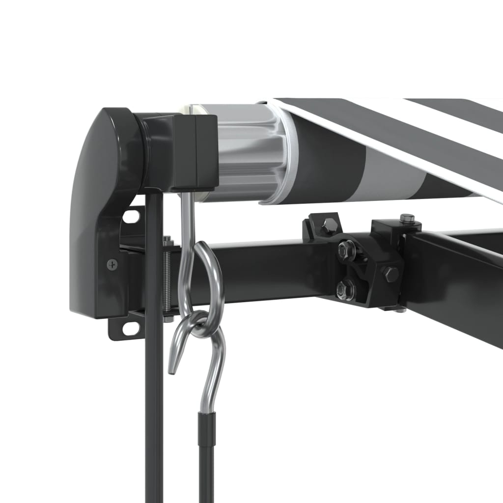 Tenda na automatsko uvlačenje antracit i bijela 500 x 350 cm