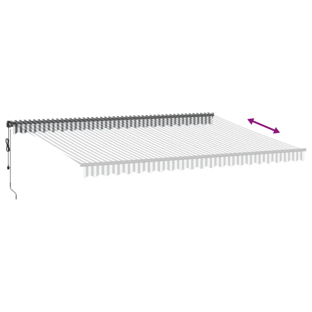 Tenda na automatsko uvlačenje LED antracit i bijela 500x350 cm