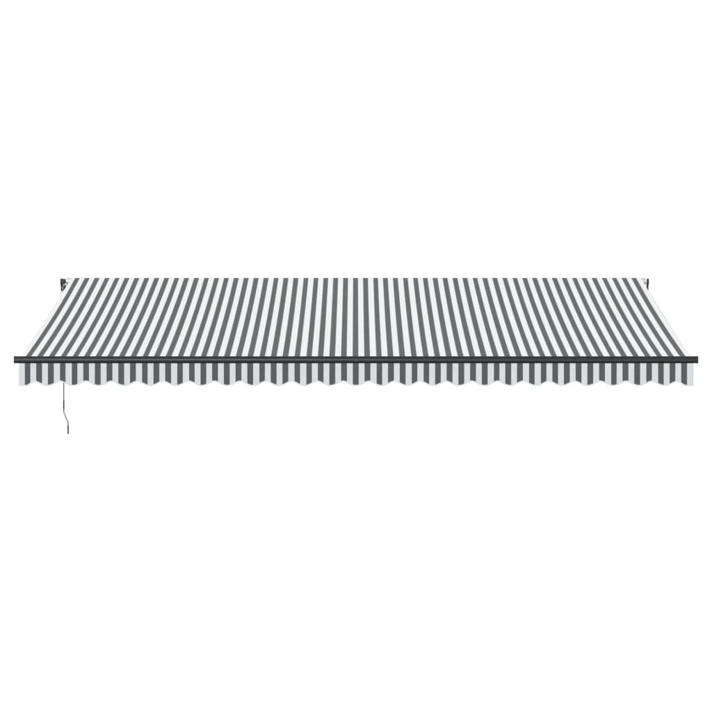 Tenda na ručno uvlačenje s LED antracit i bijela 600 x 350 cm