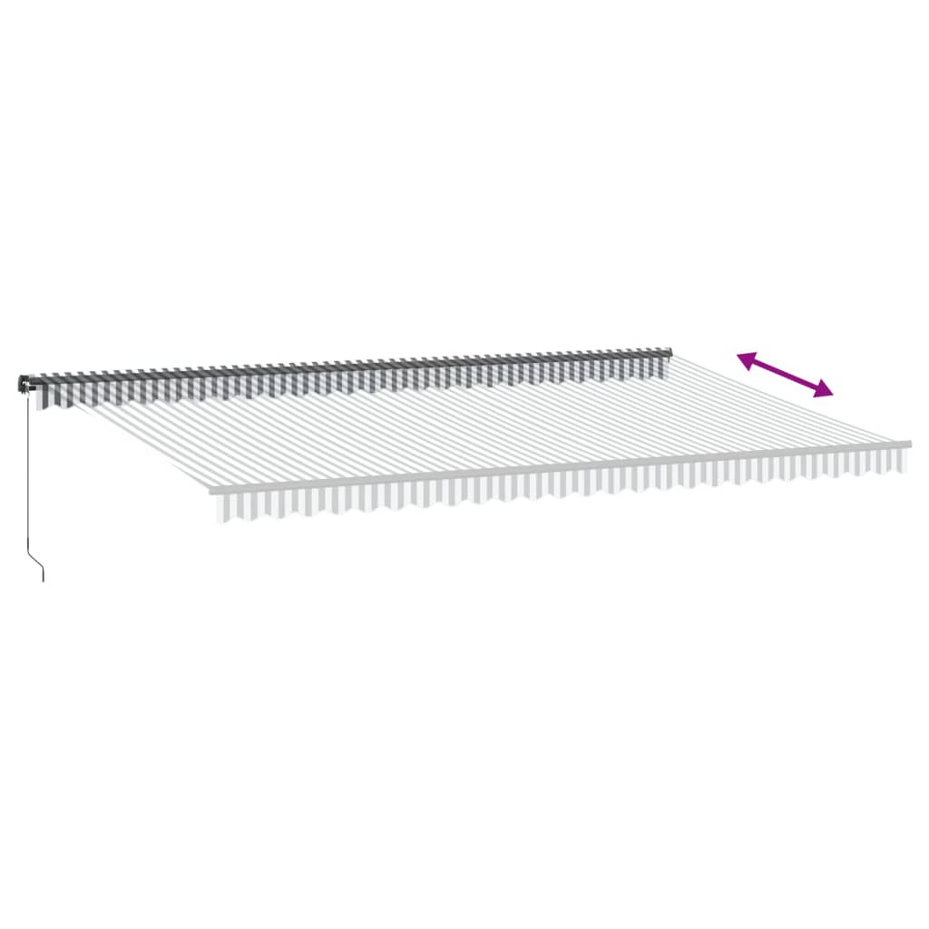 Tenda na ručno uvlačenje s LED antracit i bijela 600 x 350 cm